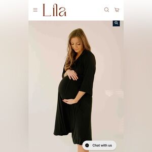 LILA LABOR & POSTPARTUM GOWN IN BLACK